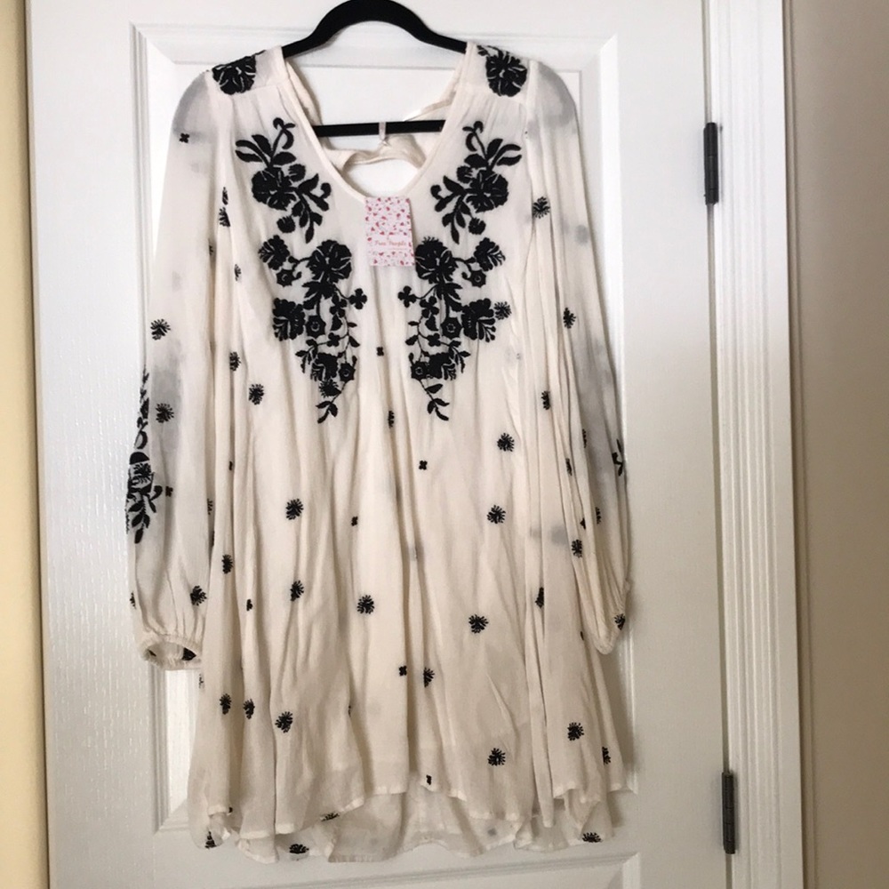 FREE PEOPLE SWEET TENNESSEE EMBROIDERED MINI DRESS